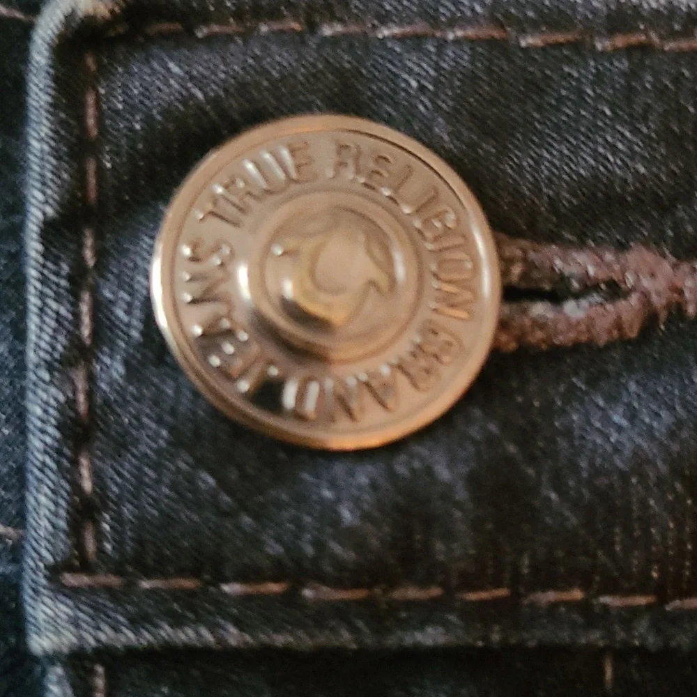 True Religion Billy Dark Wash Straight Leg Jeans - Picture 3 of 12